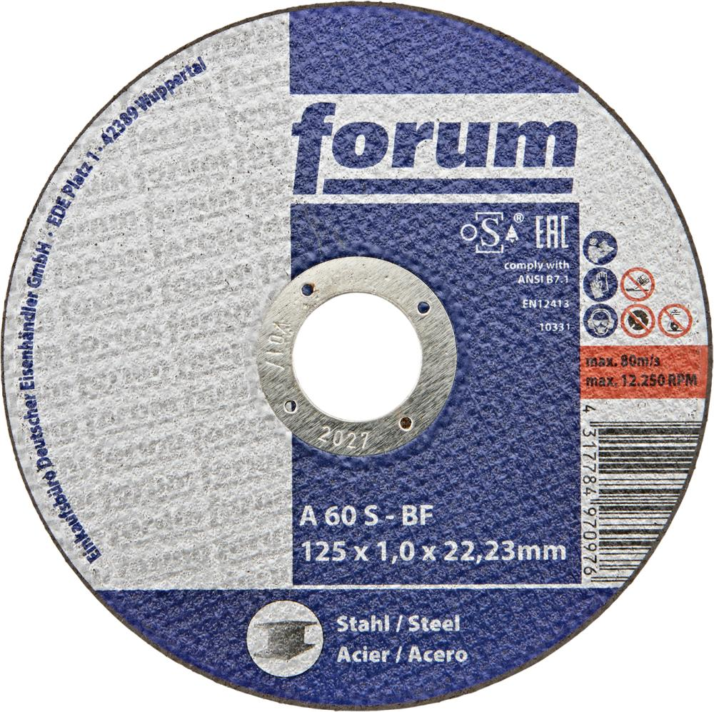 Forum Doorslijpschijf staal vlak 125x1,0mm