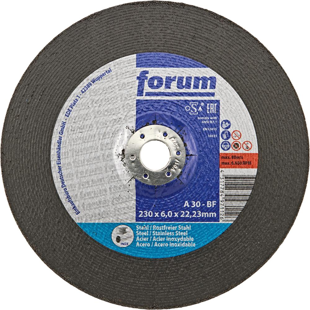 Forum Afbraamschijf staal/INOX 230x6mm