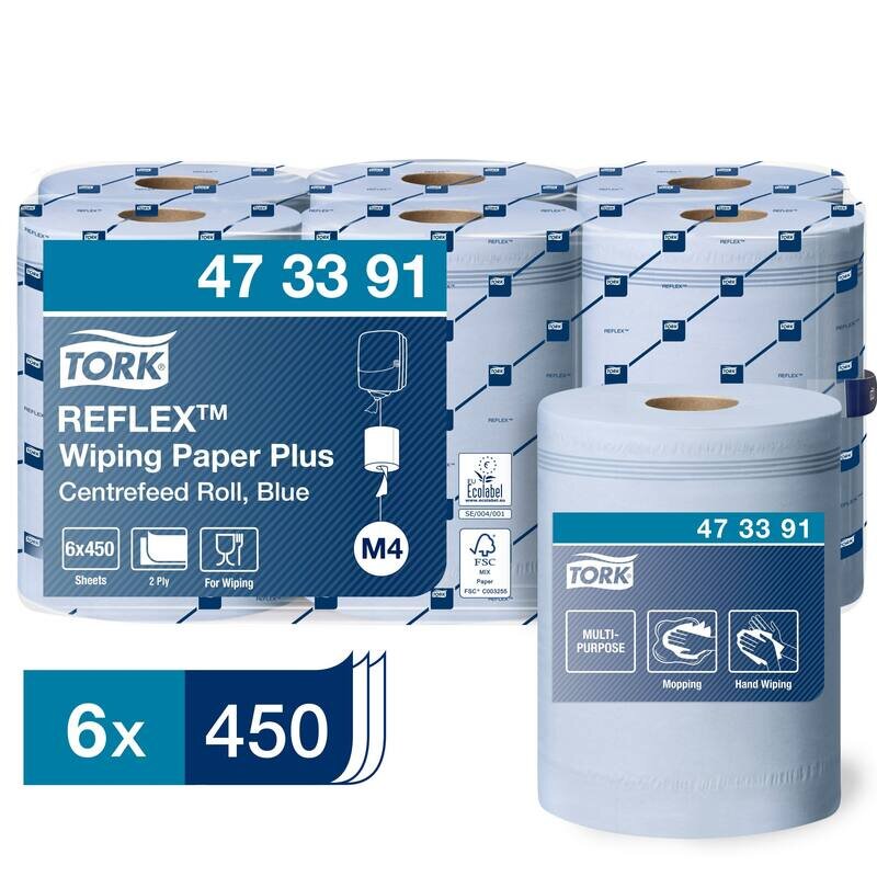 Tork Reflex Wiping Plus Poetspapier 2-Laags