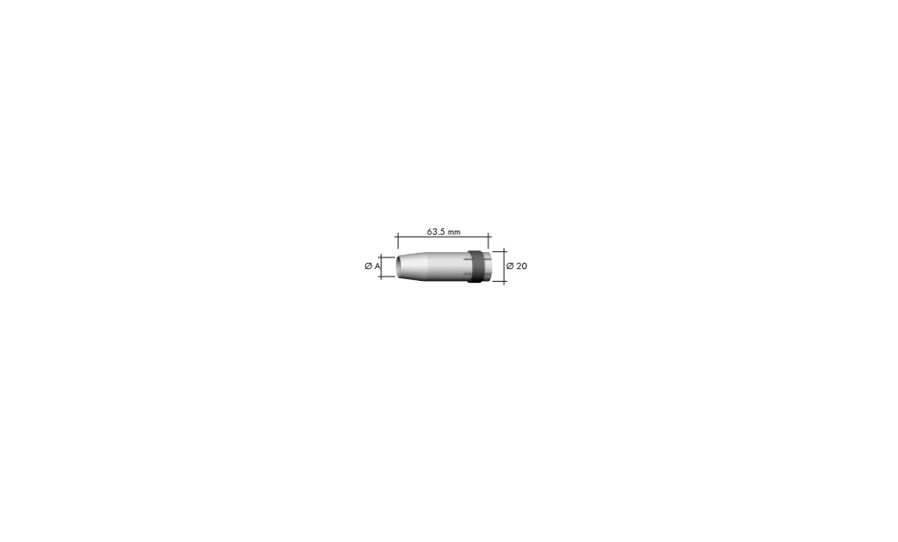 Binzel gasmondstuk cylindrisch 17mm