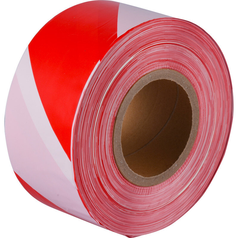 Afzetlint rood/wit      500mtrx75mm