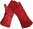 Lashandschoen welder rood  10    35cm