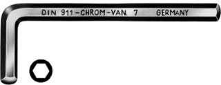 Inbussleutel zwart din911     5/16