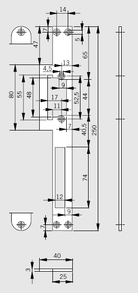 Dorma sluitpl.v.elec.deuropen.flr25