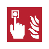 sticker brandmelder 100x100mm
