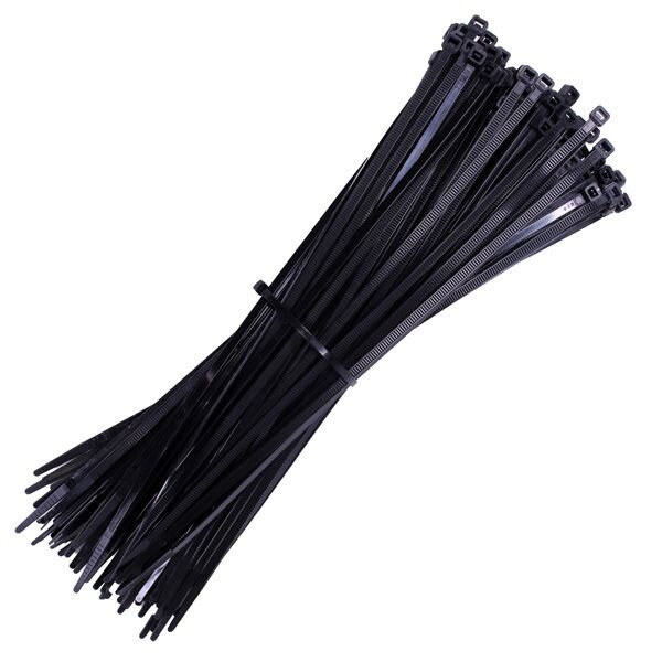 Bundelband zwart 300x4.8mm (100)