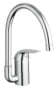 Grohe keukenkraan Euroeco 1-gats m.hoge uitl
