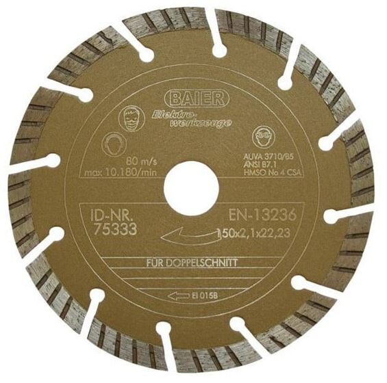 Baier diamantblad Gold II 150mm