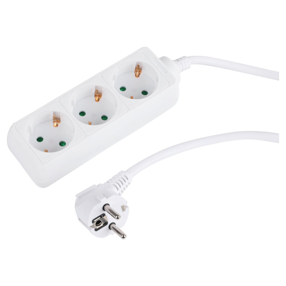 Q-Link tafelcontactdoos 3v ra wit 3 meter