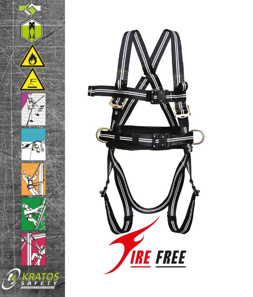 Kratos brandvertragende harnas met riem