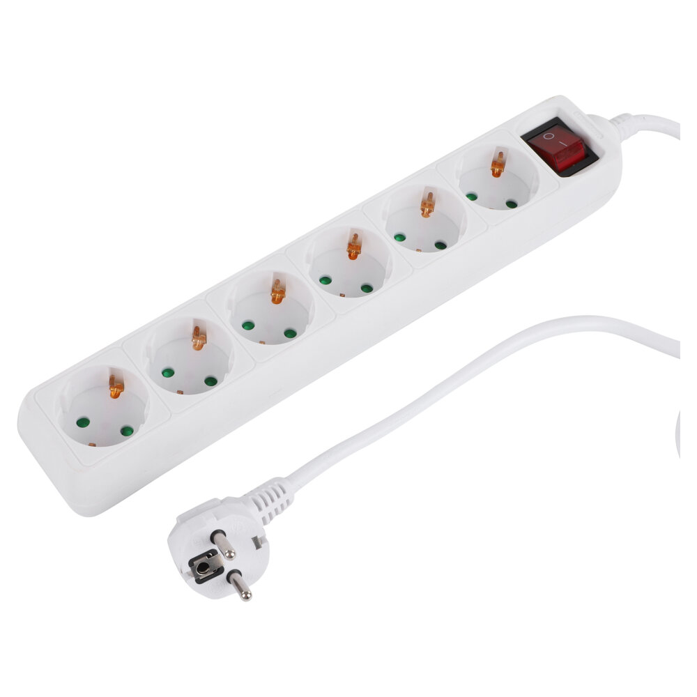 Q-Link tafelcontactdoos 6V ra wit 1.5m