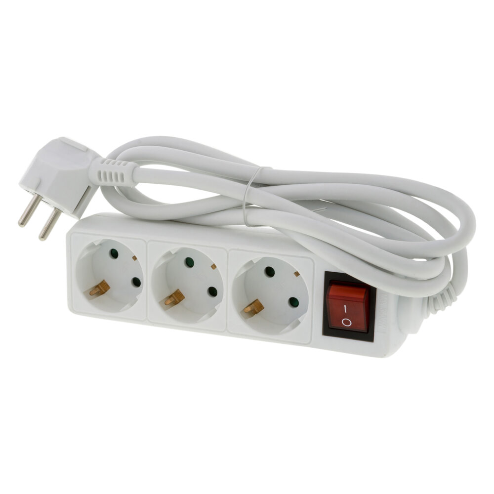 Q-Link tafelcontactdoos 3v ra wit 1.5 meter