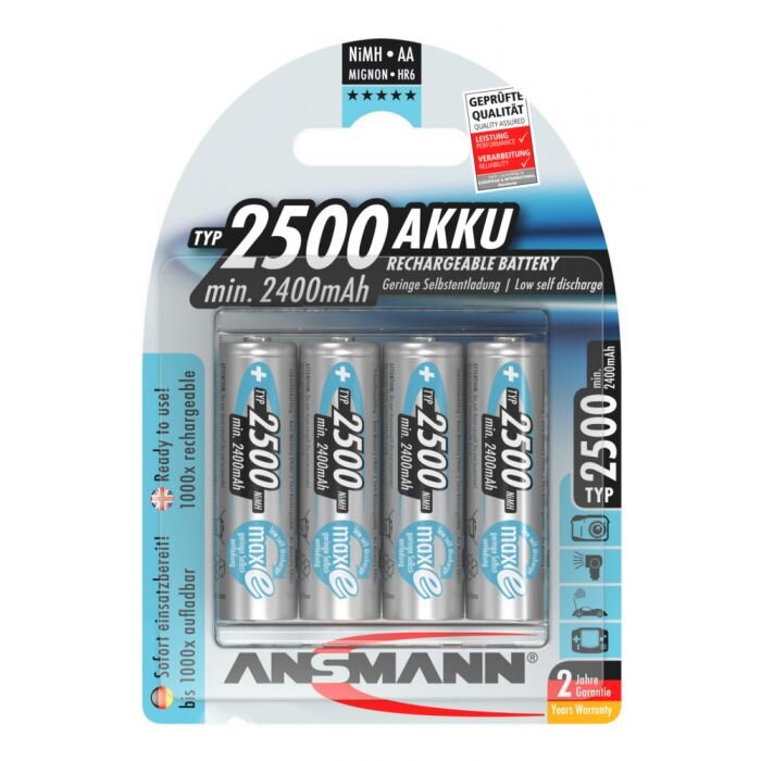Ansmann batterij oplaadbaar AA 2500 mAh (4)