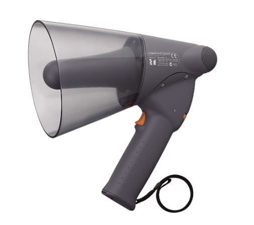 Toa megafoon grijs 10 Watt spatwaterdicht