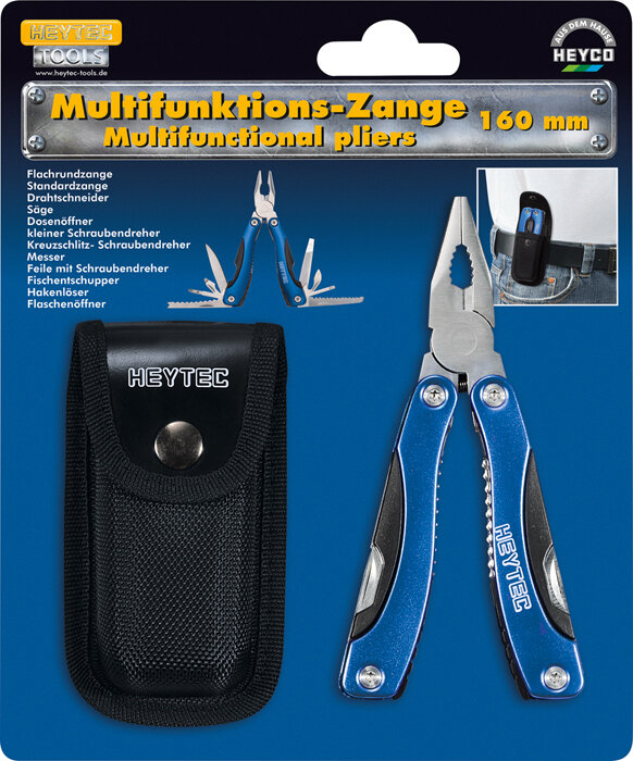 Heytec multitool 160mm in foudraal
