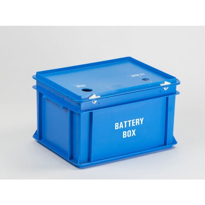 Batterijbox 40 x 30 x 23 cm blauw 20 liter