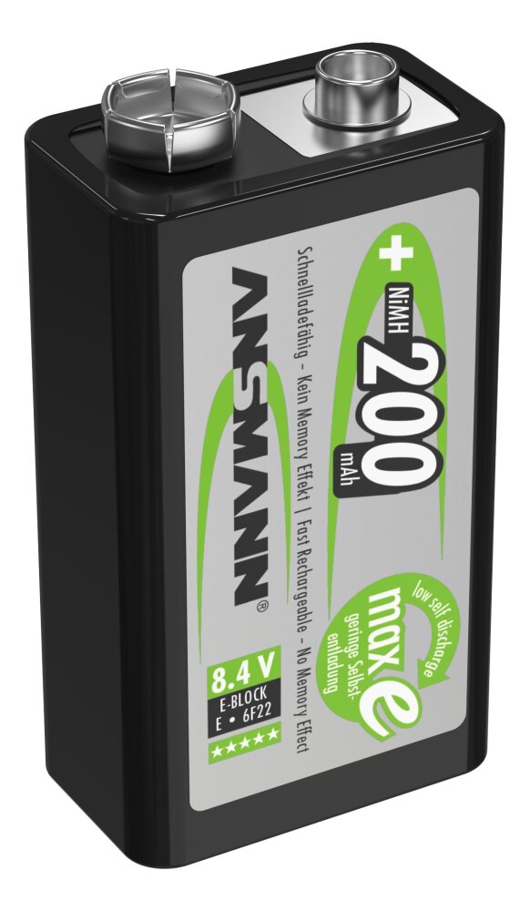 Ansmann NiMH accu 9V blok 200mAh