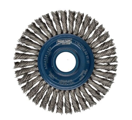 Norton rondborstel rvs 115x6x22mm