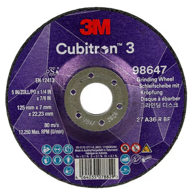 3M Afbraamschijf 98647, T27, 125 mm x 7 mm 