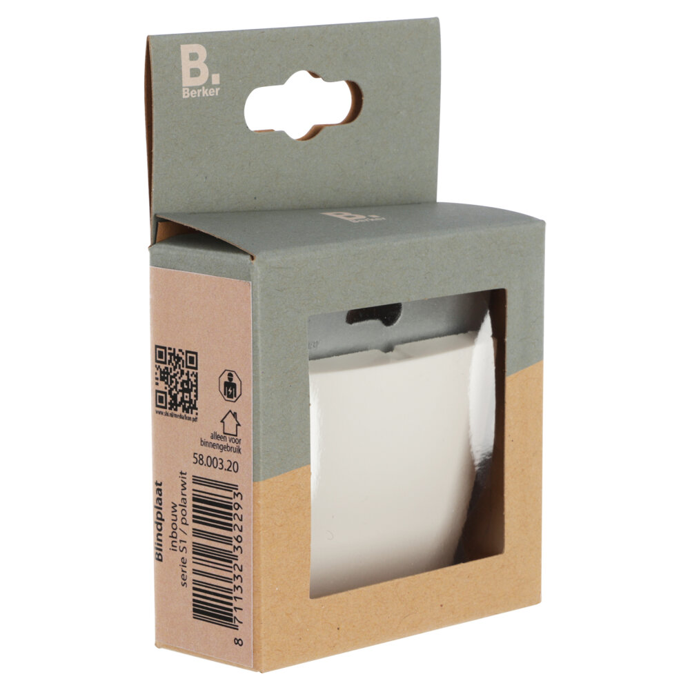 Berker S1 blindplaat inbouw  polarwit