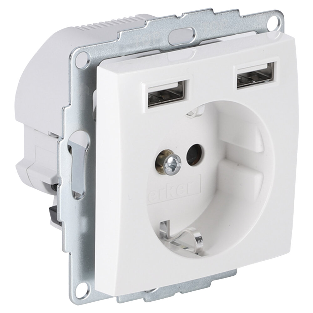 Berker S1 contactdoos inbouw  1-voudig RA