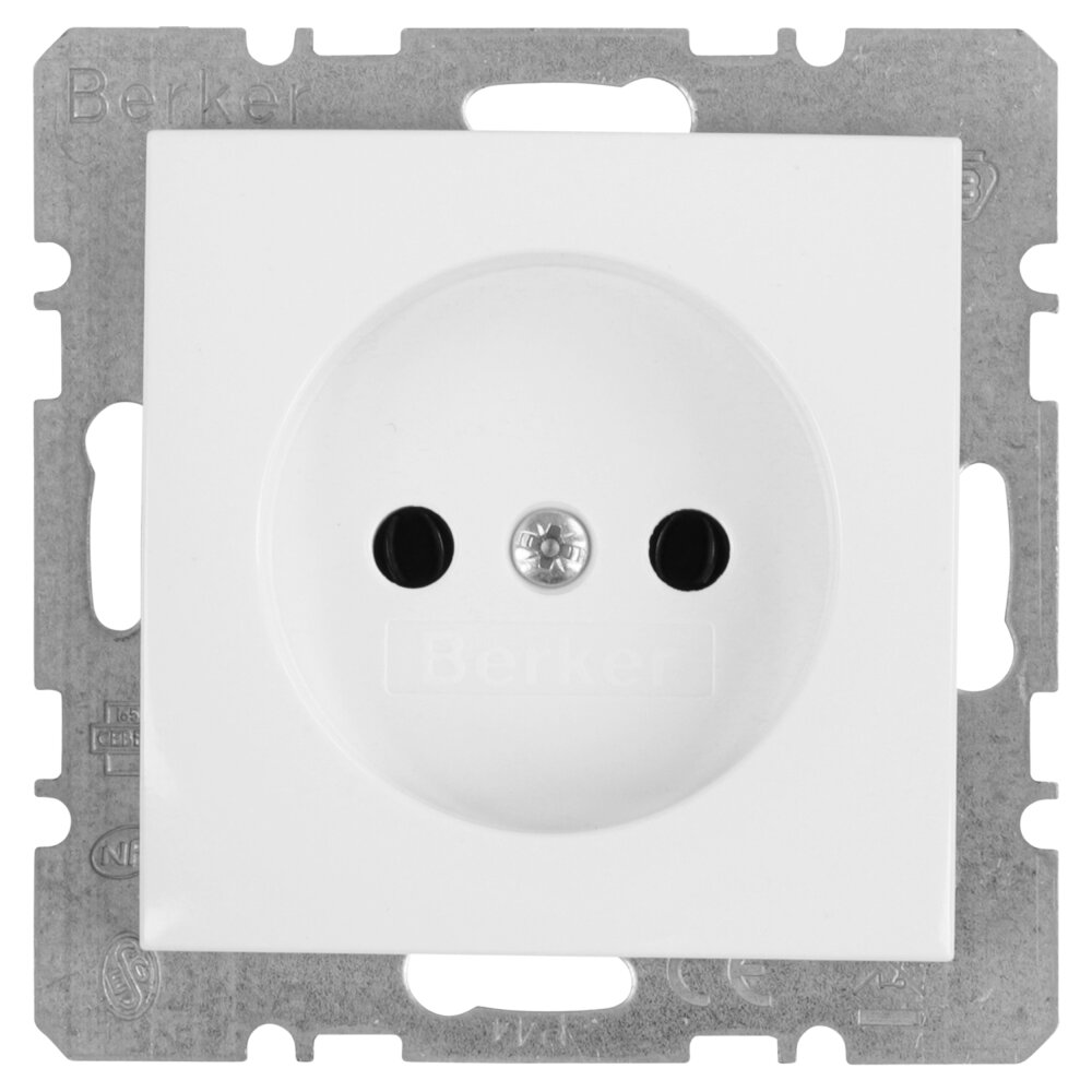 Berker S1 contactdoos inbouw - 1-voudig
