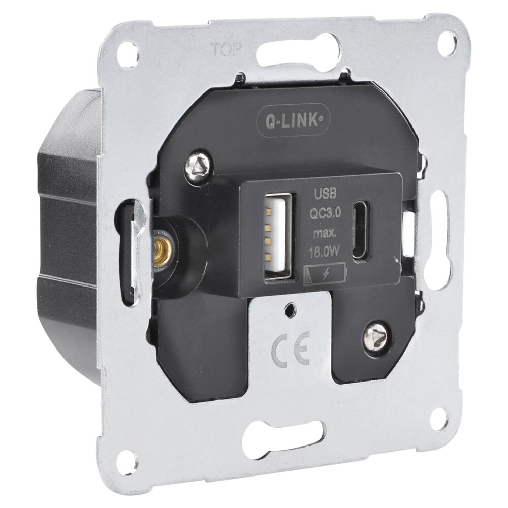 Q-Link charger element inbouw  USB A/C