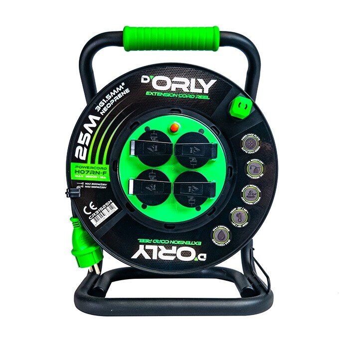 D'orly kabelhaspel 230V 25m 3x1.5mm2