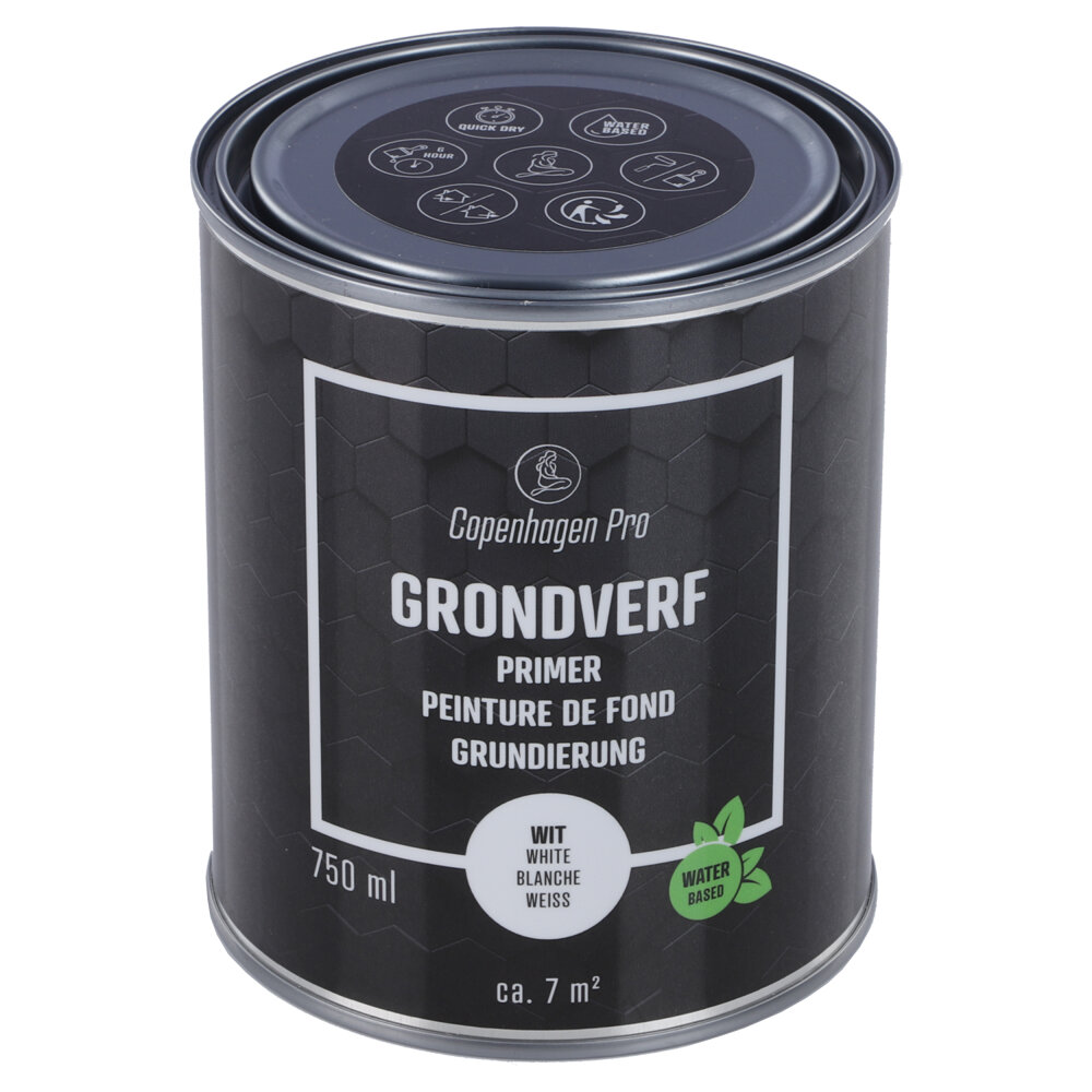 Copenhagen pro grondverf waterb. wit 750ml