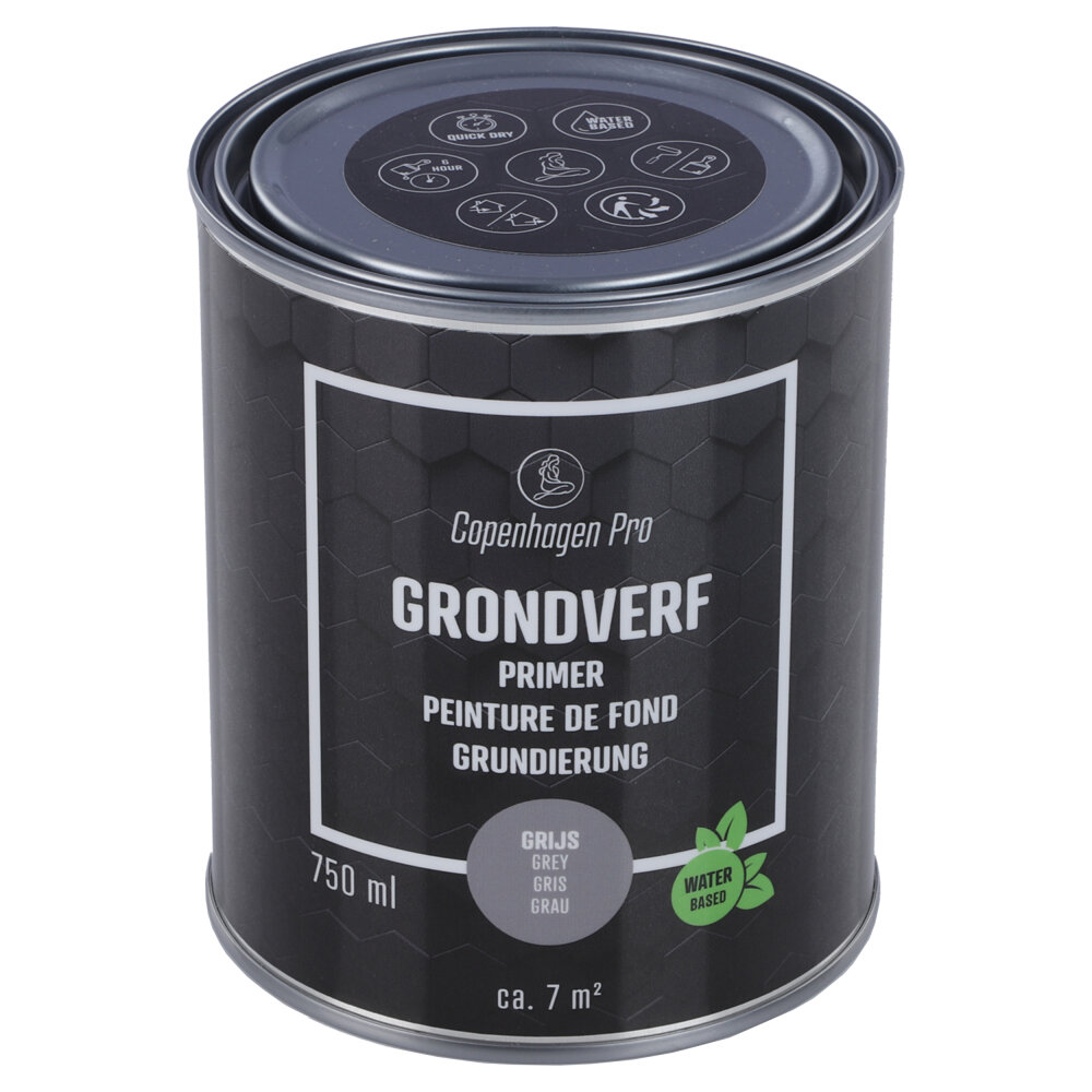 Copenhagen pro grondverf waterb. grijs 750ml