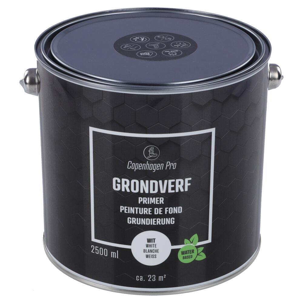 Copenhagen pro grondverf waterb. wit 2500ml
