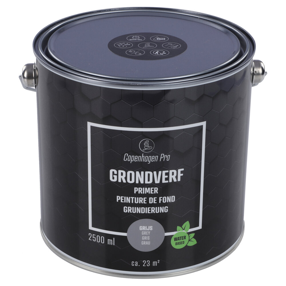 Copenhagen pro grondverf waterb. grijs 2500ml