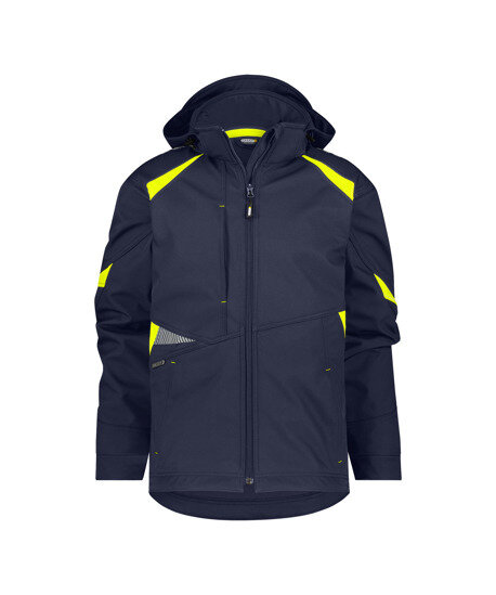 Dassy softshell Kalama n.blauw/fluor geel S