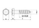 Houtdraadbout DIN 571 4.8  verzinkt 12 X110
