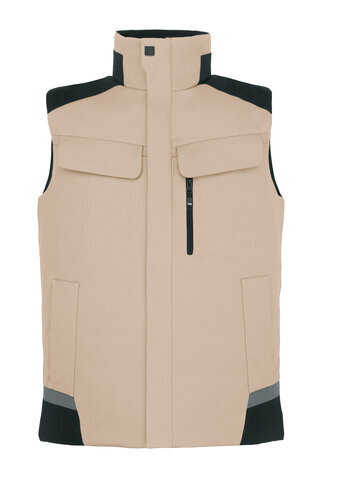 FHB bodywarmer Hauke beige-zwart L