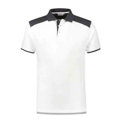 Santino polo Tivoli wit/grijs XS