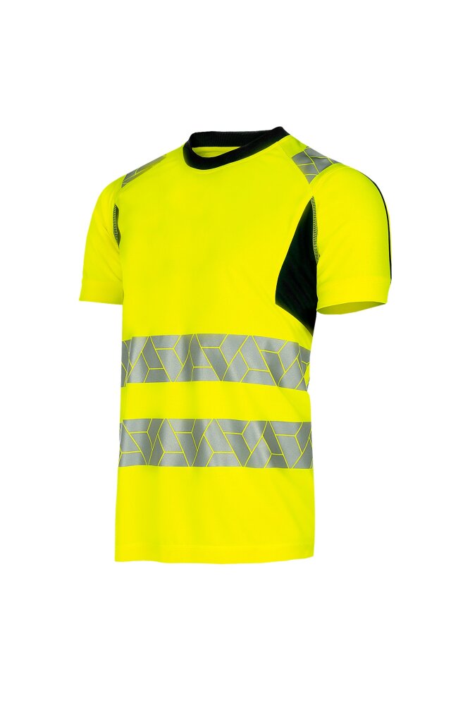 Synq t-shirt Risingstar fluorgeel/zwart L