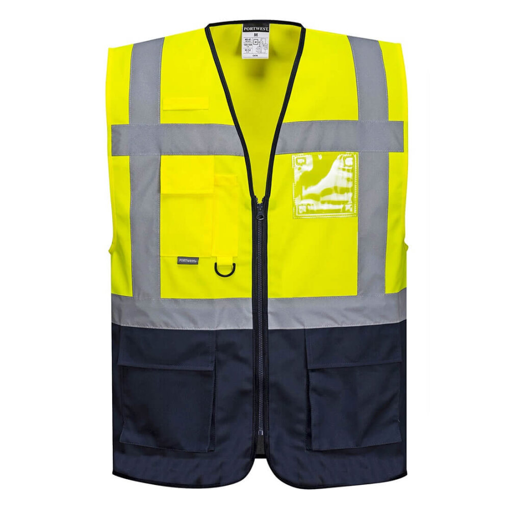 Portwest veiligheidsvest C476 geel/marine XS