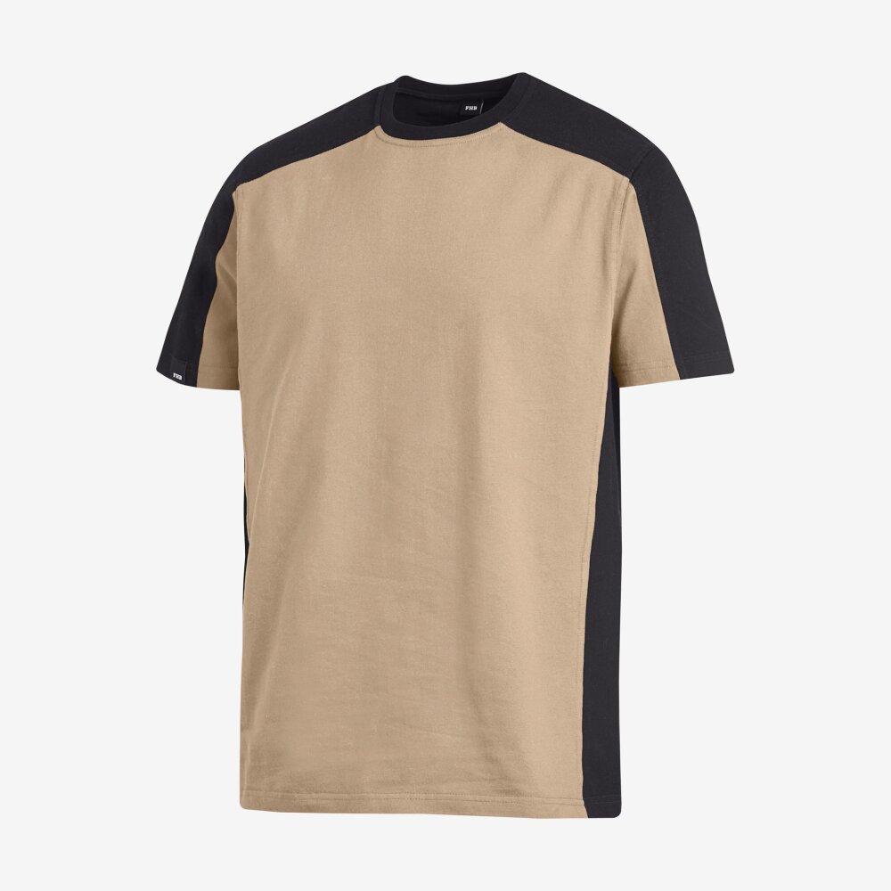 FHB t-shirt Marc beige/zwart S