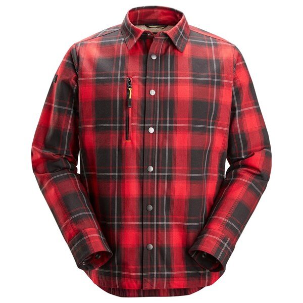 Snickers werkshirt 8522 chili rood/zwart 3XL