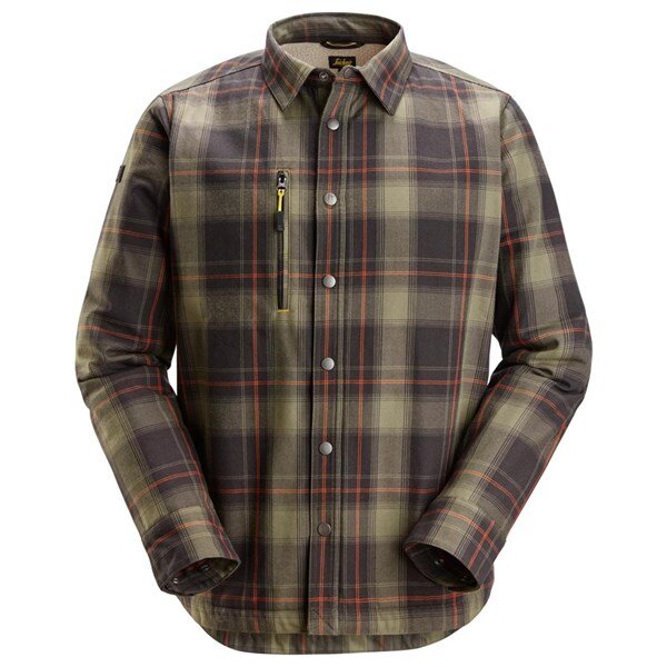 Snickers werkshirt 8522 khaki groen/zwart S