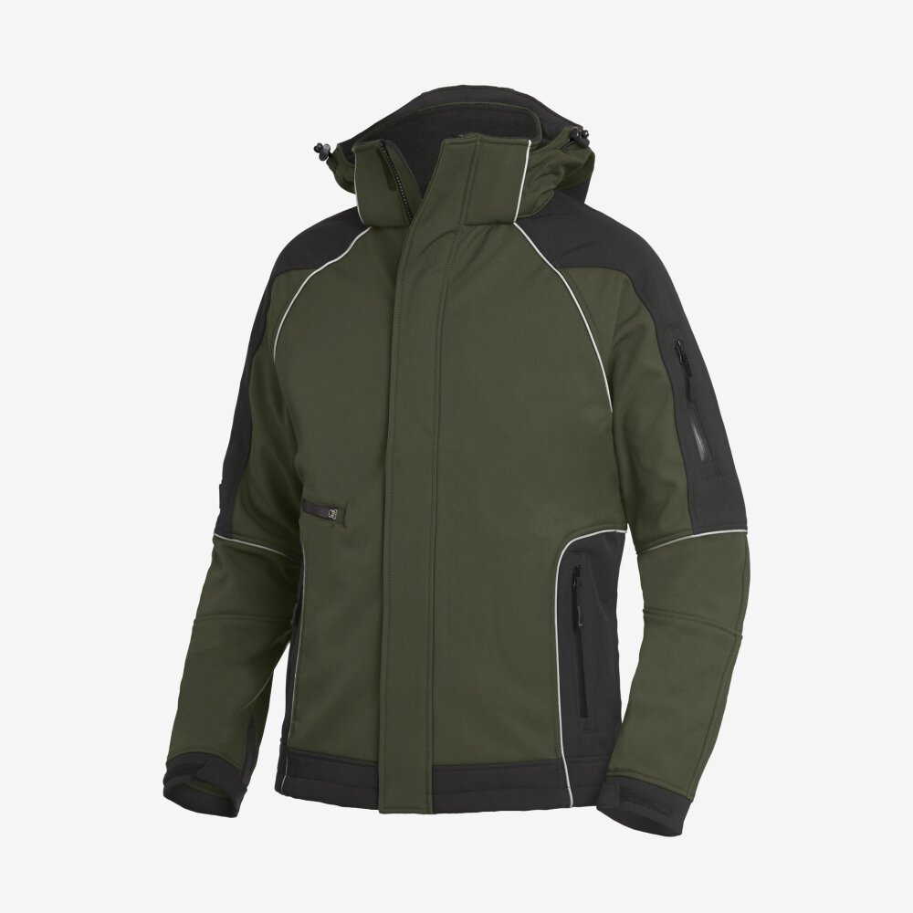 FHB softshell Walter olijf-zwart 2XL