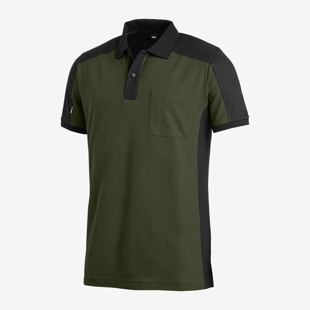 FHB polo Konrad olijf-zwart L