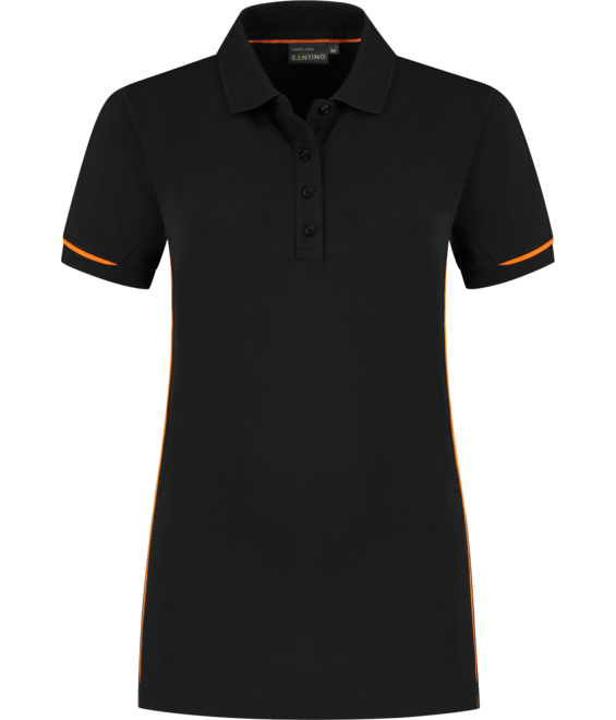 Santino dames polo Carsen zwart 2XL
