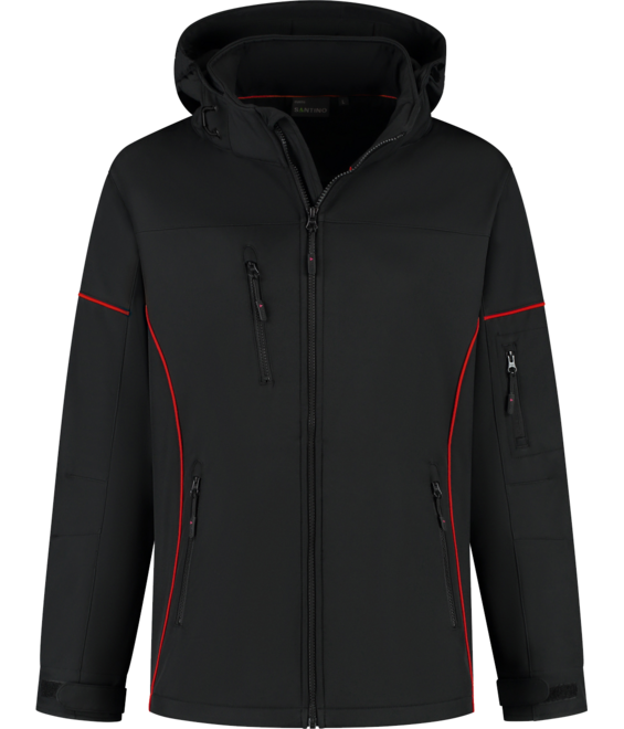 Santino softshell Curtis zwart S