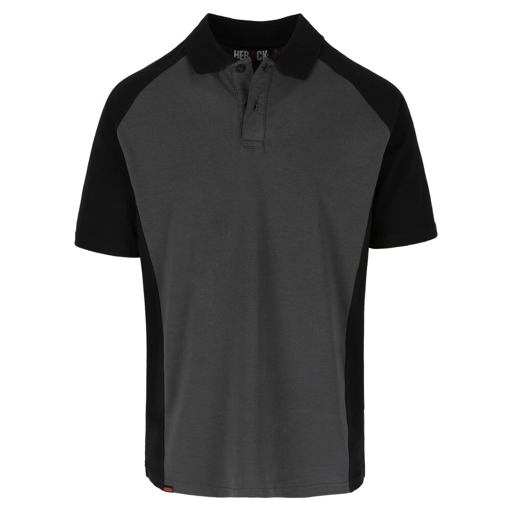 Herock polo Brabo antraciet/zwart M
