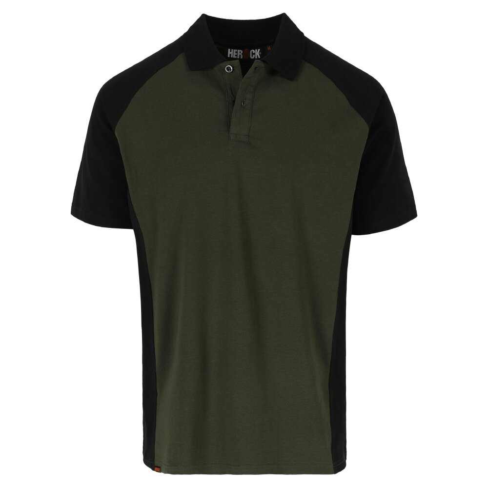 Herock polo Brabo donker kaki/zwart M