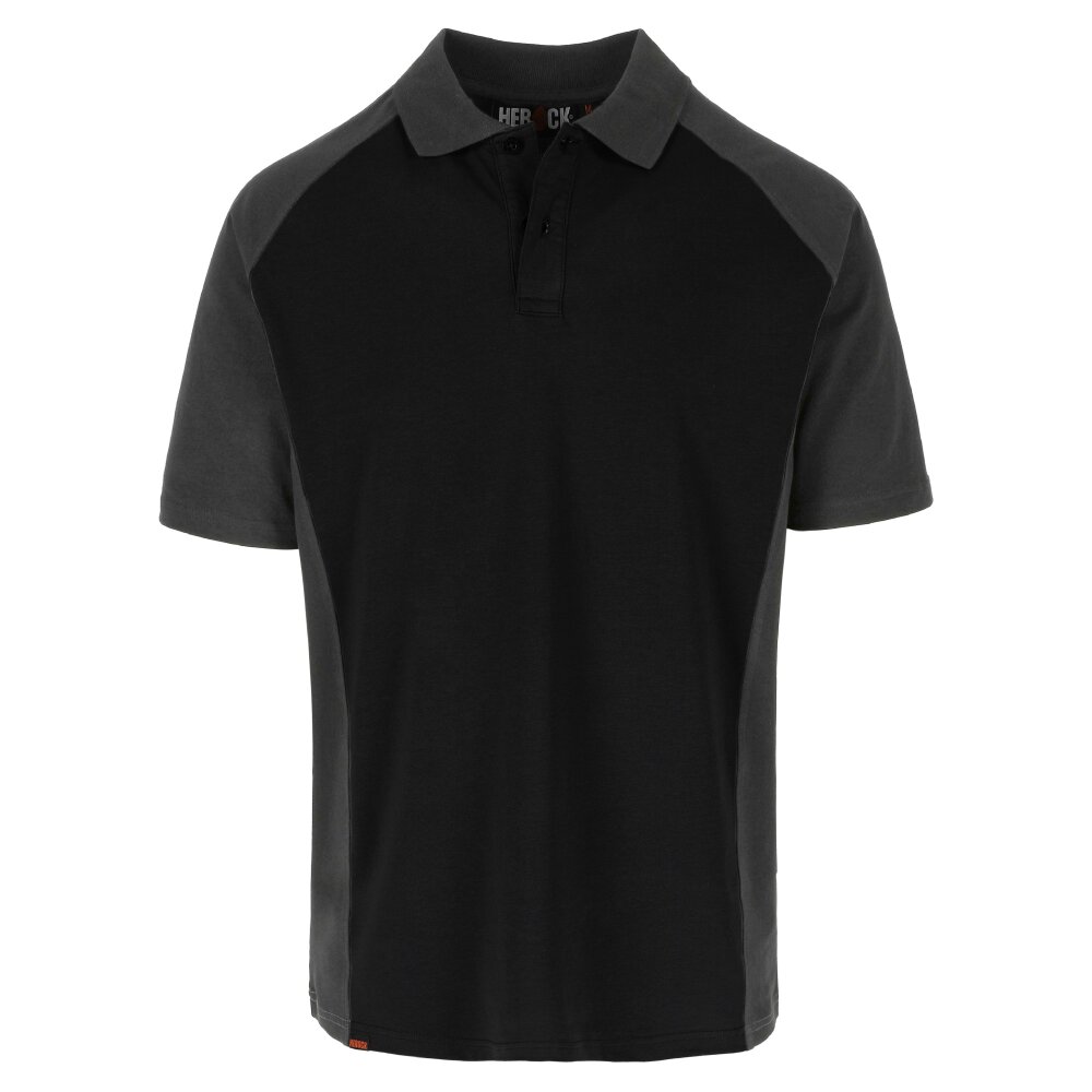 Herock polo Brabo zwart/antraciet XL