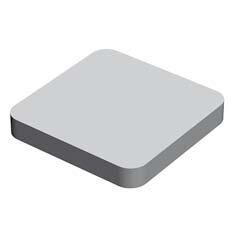Stelplaat z sleuf 70x70x10mm