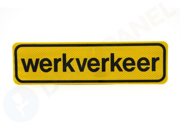 Magneetsticker werkverkeer    gl/zw
